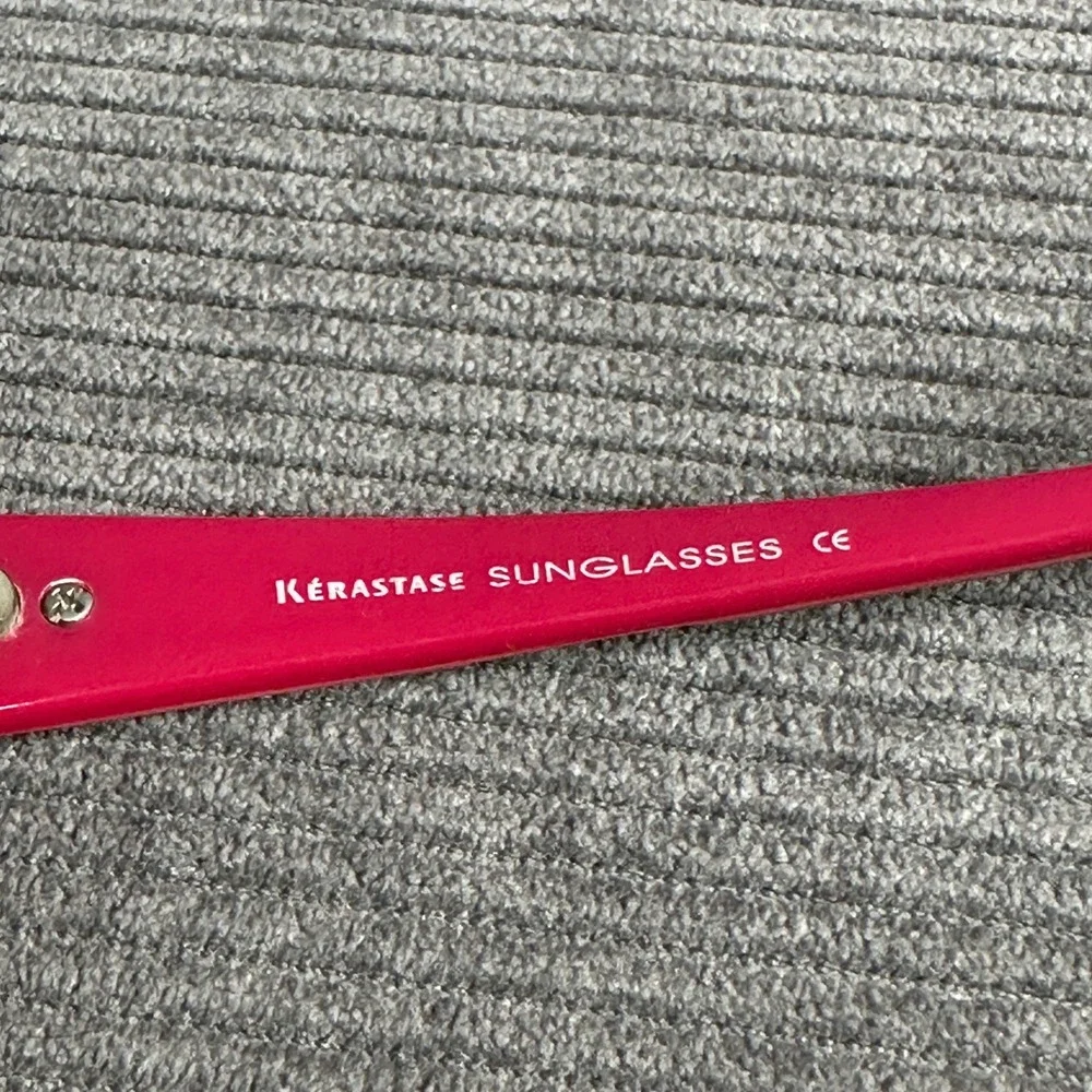Kerastase Y2K Sunglasses Black Pink Rectangular Wave Temple K50033 C044 51-15